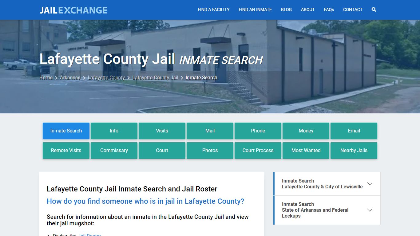 Inmate Search: Roster & Mugshots - Lafayette County Jail, AR