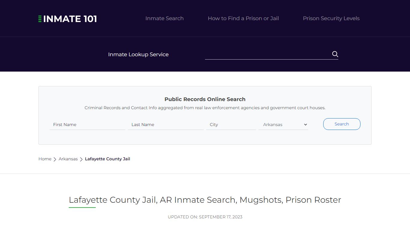 Lafayette County Jail, AR Inmate Search, Mugshots, Prison Roster